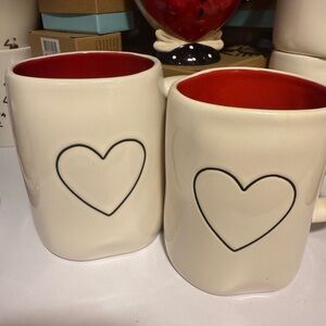 Heart Design Double Sided Mugs